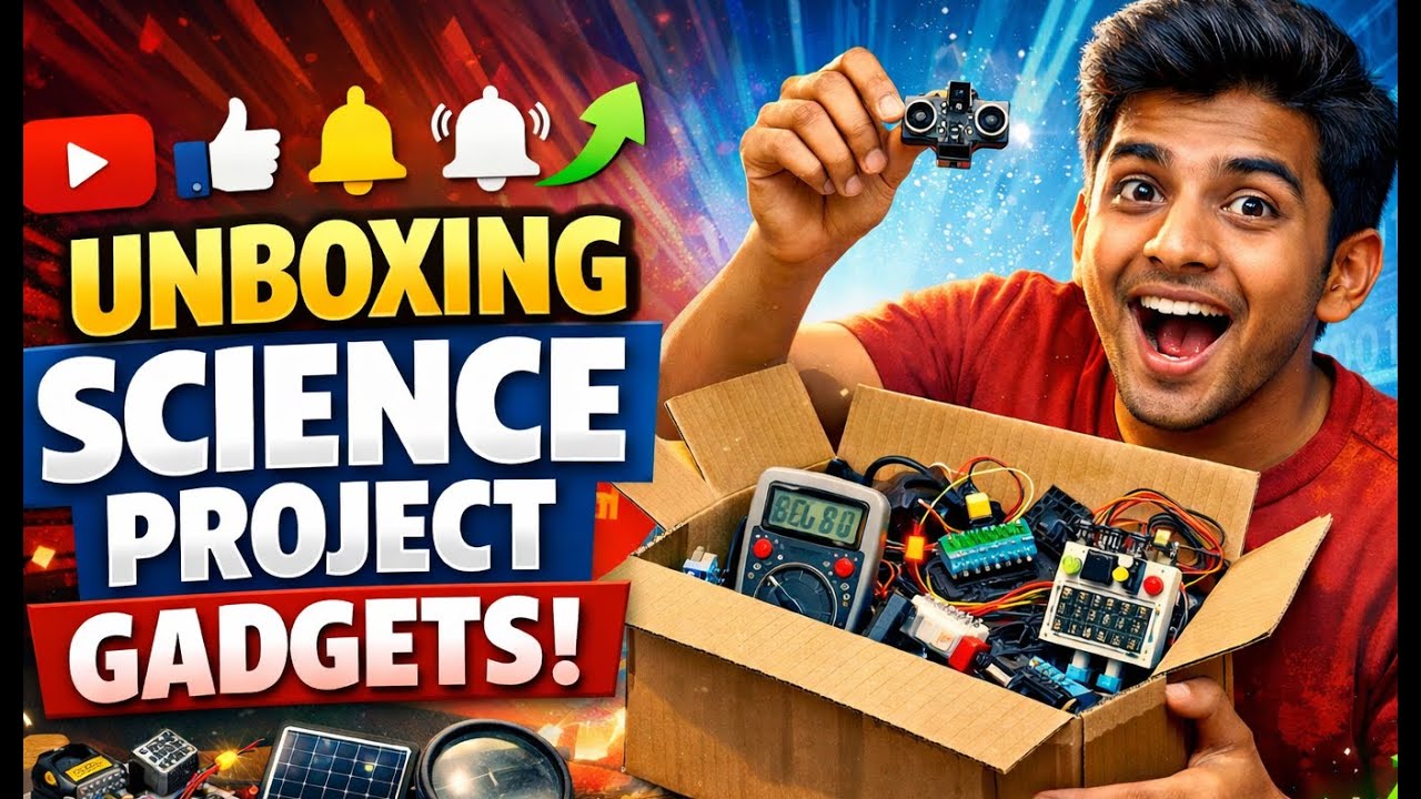 Science Project Kit Unboxing for School Students, flame sensor, Gear Motors ‪@SwastikElectronics‬