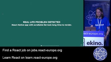 React Profiler - optimising & debugging React - Sebastian Szewczyk  (@sebscode) at @ReactEurope 2019