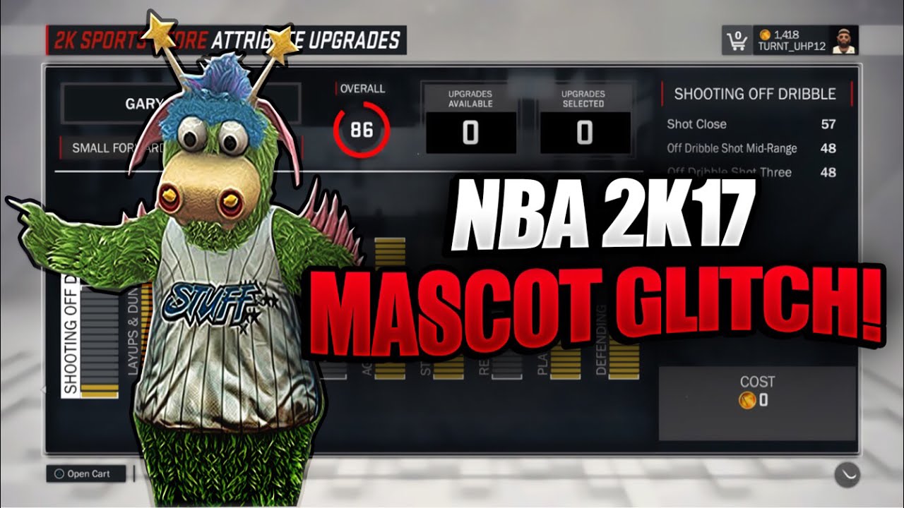 NBA 2K17 NEW MASCOT GLITCH AFTER LATEST PATCH!!