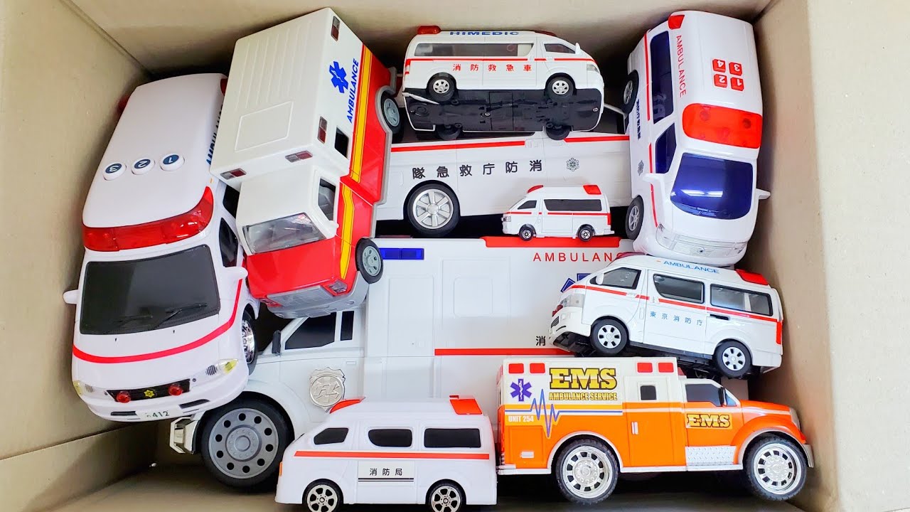 救急車のミニカー走る 緊急走行テスト 坂道走行 Ambulance Emergency