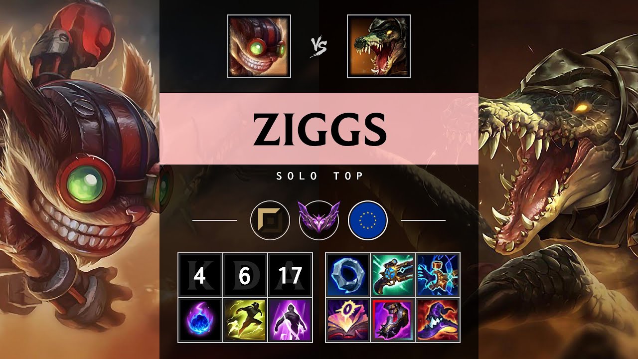 Ziggs Top vs Renekton - EUW Master Patch 25.12