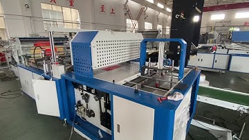 Three folding garbage bag making machine