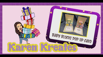 Baby blocks  pop up card
