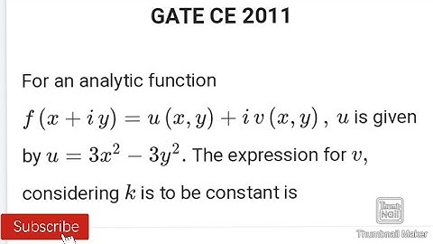 Gate question on analytic function