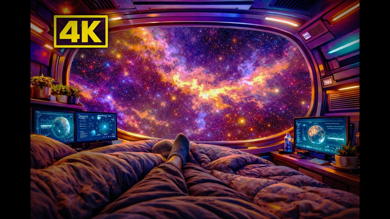 Sleeping in a Spaceship | Deep Space White Noise for Sleep & Focus (4K ...
