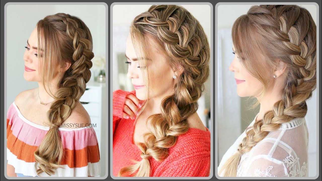 simple braided hair style for beginners|| Every day hair style for ...