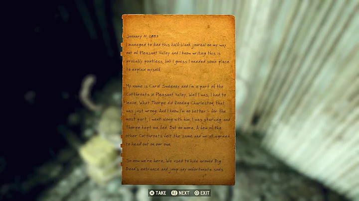 Scattered Journal of Carol Sweeney - Fallout 76 Lore