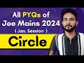 All pyqs of jee mains  january 2024  circles  maths chapter wise pyq questions  class 11