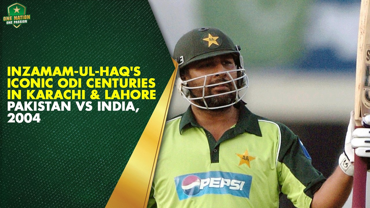 Epic Batting ✨ Inzamam-ul-Haq's Iconic ODI Centuries in Karachi & Lahore | Pakistan vs India, 2004