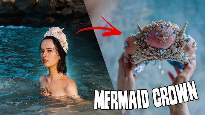 How to Make a Mermaid Crown out of Fishing Net //EASY// DIY #Boho