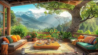 Refreshing Summer Coffee 🌤 Mountain Porch Vibes & Smooth Jazz Instrumentals for Happy Mood