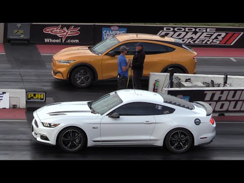 Mustang GT vs all-electric Mustang Mach-E