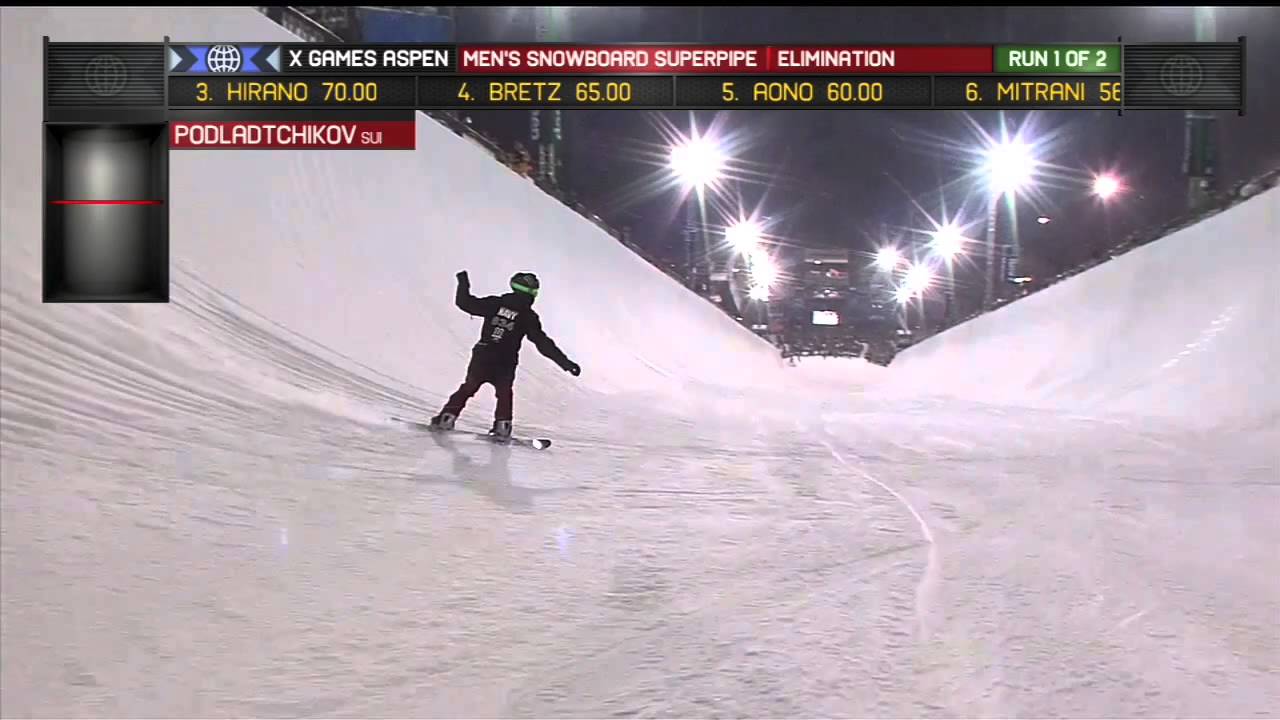 X Games Aspen 2013: Iouri Podladtchikov Snowboard SuperPipe Elimination