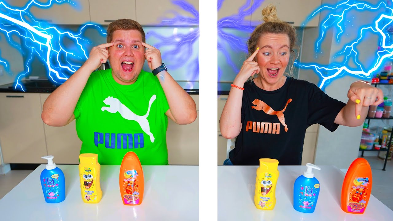 ТЕЛЕПАТИЯ СЛАЙМ ЧЕЛЛЕНДЖ ? Лизун ИЗ Случайных Ингредиентов / TWIN TELEPATHY SLIME CHALLENGE