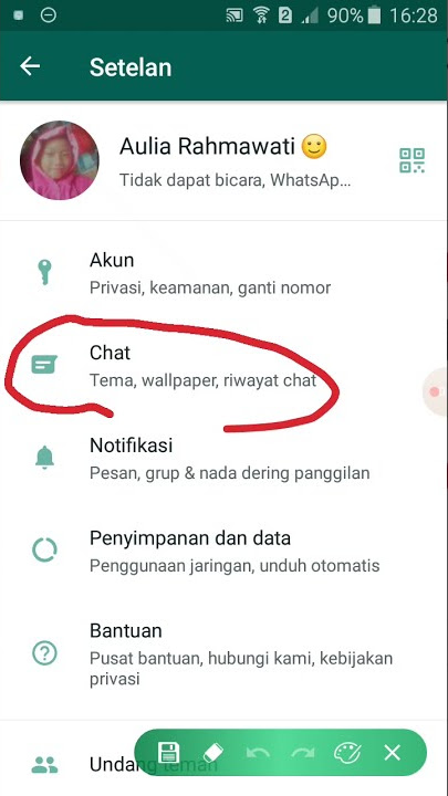 cara menganti Tema whatsapp dengan warna hitam