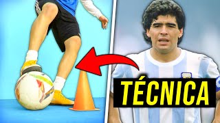 TÉCNICA INDIVIDUAL DE MARADONA ►10 EJERCICIOS para MEJORAR el REGATE/CONTROL/PASE y FUERZA EN FUTBOL