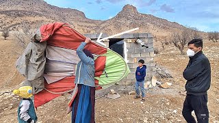 The displacement of Laleh and her children in the mountains, the desire to have a house to live