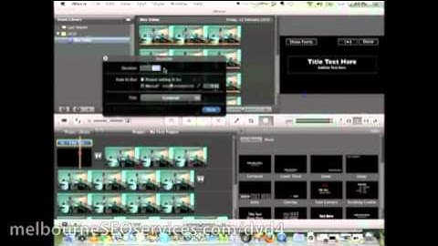 How To Work With iMovie Titles And Transitions