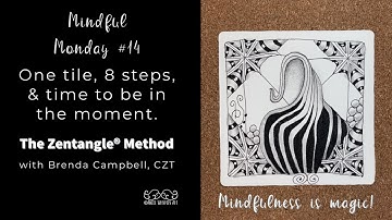 Mindful Monday #14: Easy, Beginner tiles created using the Zentangle® Method of drawing.