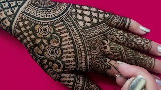 Amazing Mehandi Design for Back Hand || Easy Flower Design for Beginners mehndi design easy mehandi