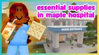 Where to Find Supplies in Maple Hospital (Orange Juice, Crackers, Meds, Tube, and more) | Roblox