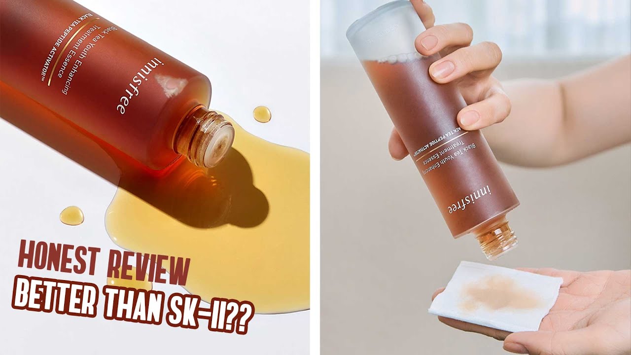 Innisfree Black Tea Youth Enhancing Treatment Essence Review YouTube