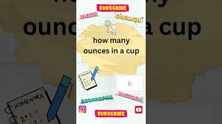 how many ounces in a cup