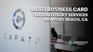 CPA Firm Video Business Card | CAPATA — Tax, CFO & Advisory Services (Newport Beach)