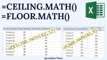 CELING.MATH and FLOOR.MATH Function Tutorial in Excel