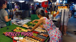 ⁴ᴷ CHEAP STREET FOOD IN THAILAND 🇹🇭 Night 