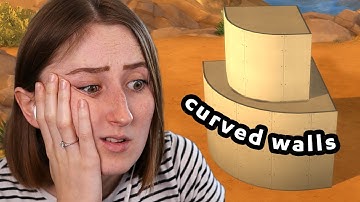i tried building with CURVED WALLS in the sims