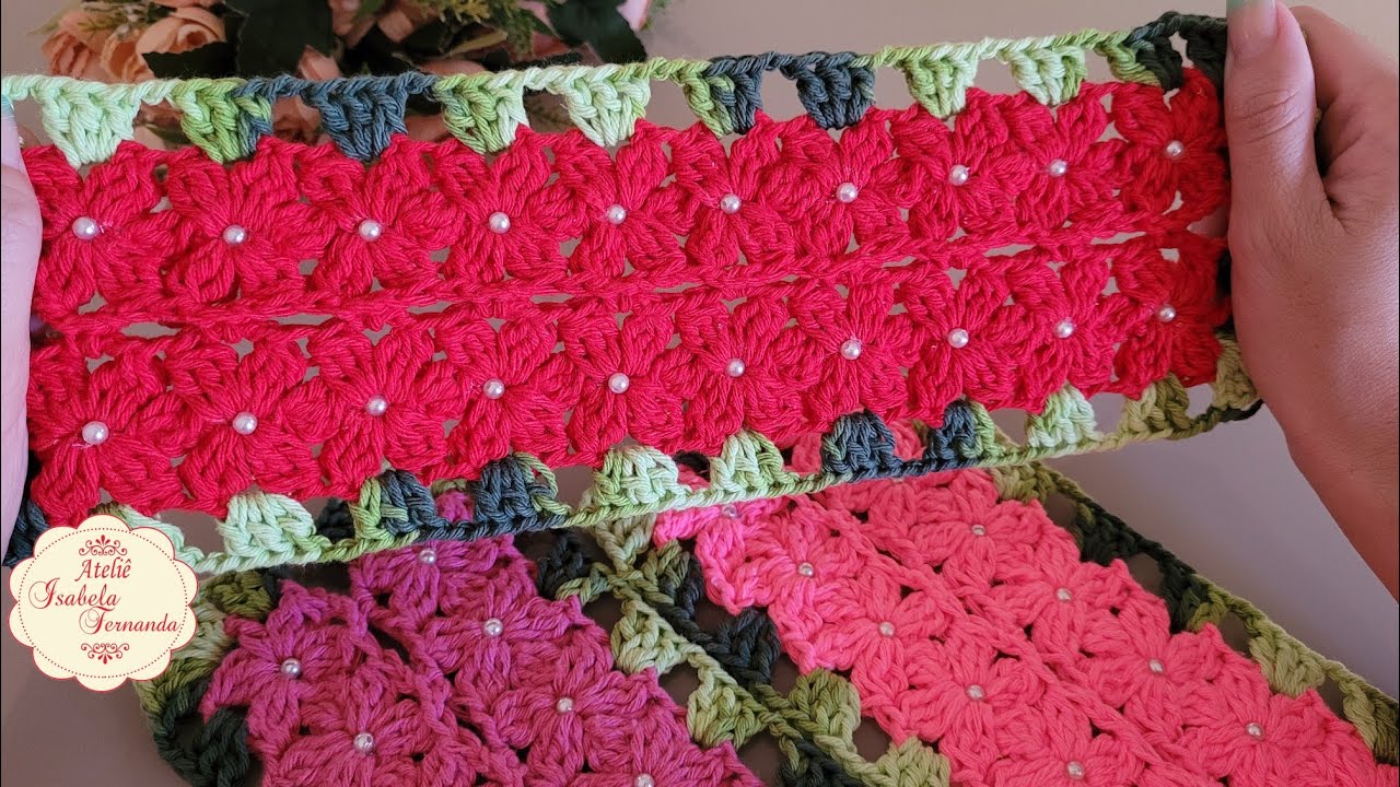 Base Fácil Estrela Para Tapetes de Crochê Rápida e Econômica