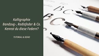 Kalligraphie Kennst du Bandzugfeder, Redisfeder & Co.? Basic-Anleitung Federarten