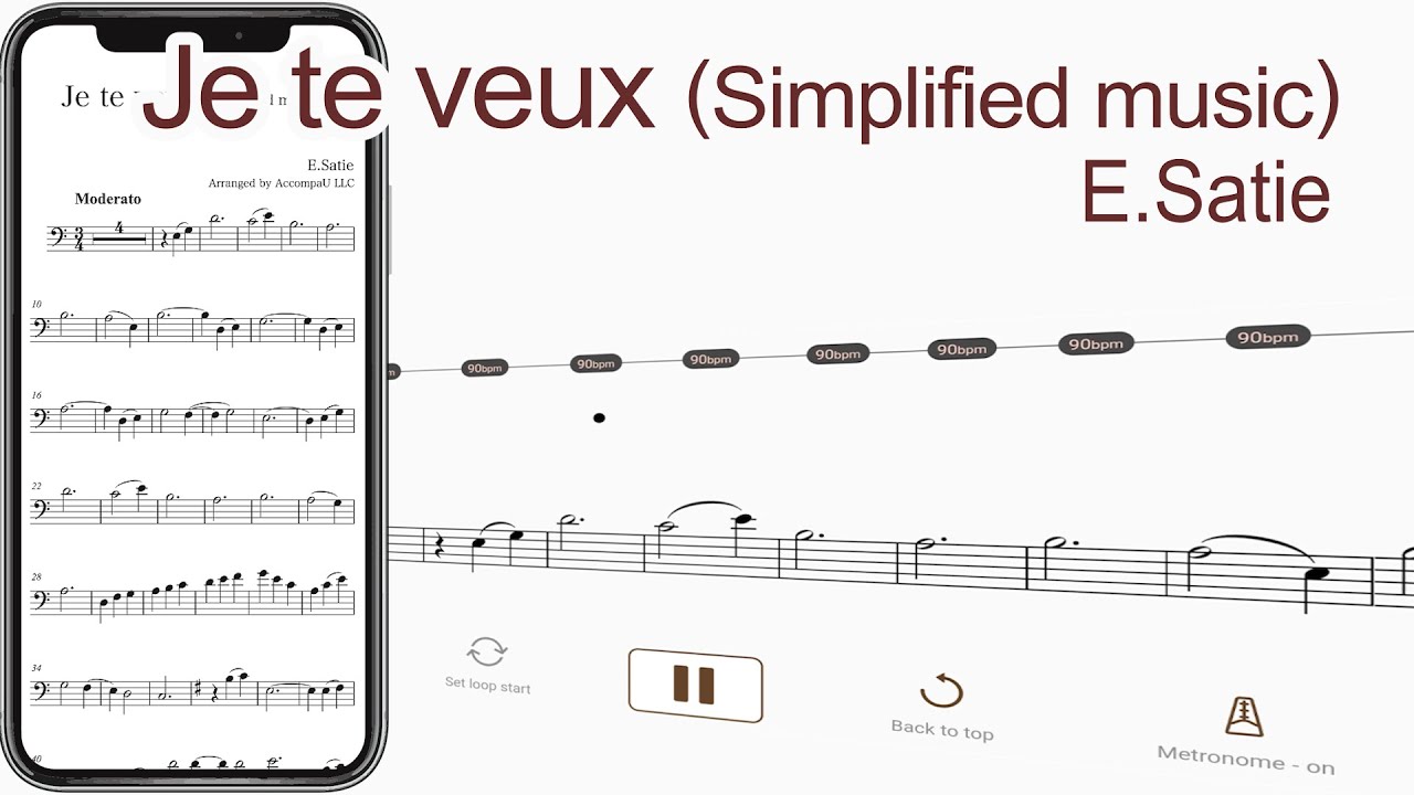 Je te veux (Simplified music) | E.Satie【Cello Sheet Music】 Je te veux (Simplified music) | E.Satie【Cello Sheet Music】