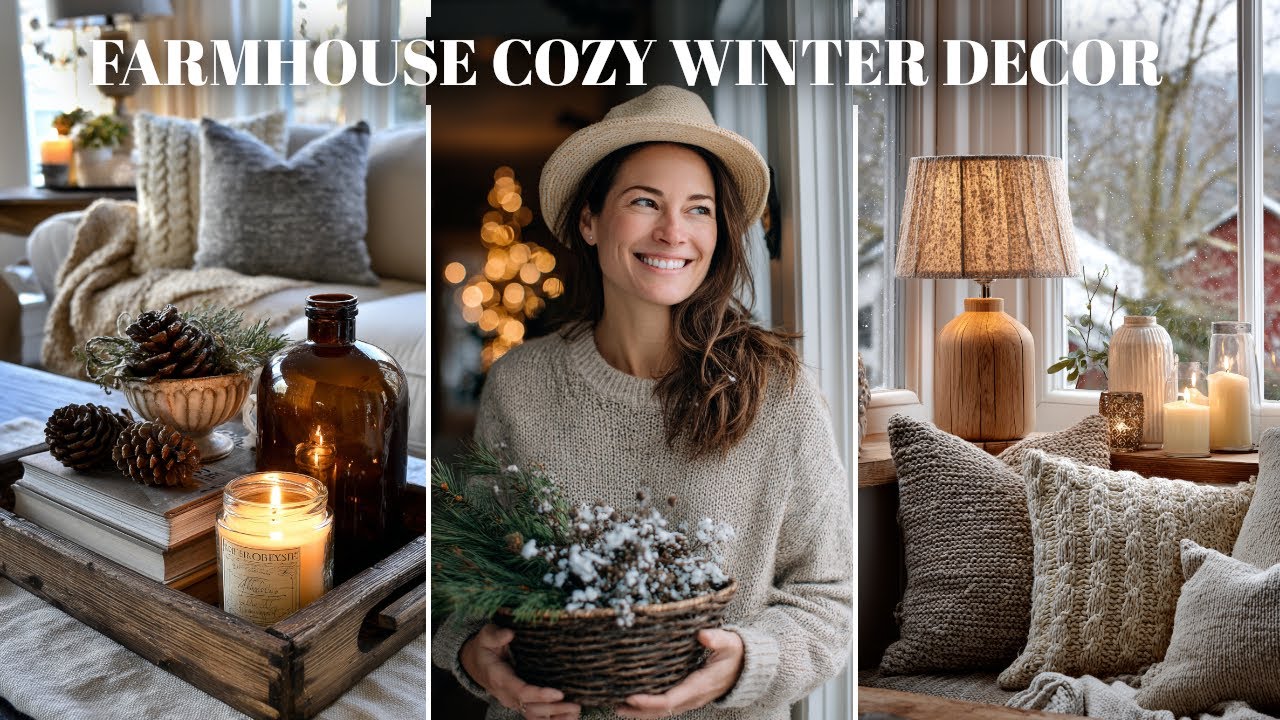 ❄️ Уютные идеи зимнего декора в стиле загородного дома, которые помогут развеять послерождественс...