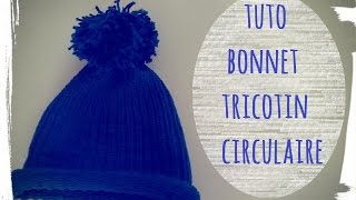 tuto tricotin circulaire géant facile bonnet pour débutant - YouTube