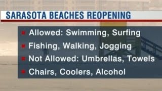 Sarasota County beaches open again after more than a month