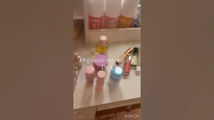 Organize my vanity!! l pt.1 l #aesthetic #winter #grwm #skincare #vanity