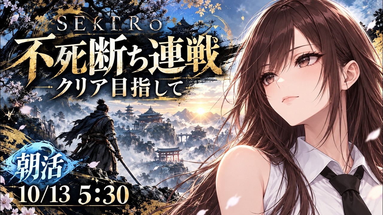【SEKIRO】不死断ち連戦、今度こそクリアしたい!朝から弾き修行【2周目/朝活】