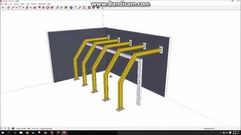 Angled Frame 3D model and Deflection