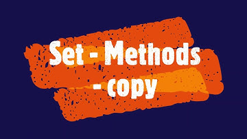 PYTHON - Set - Methods - copy #PythonTips #viral #viralvideo #videos #video #set #pythonsets #sets
