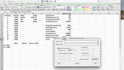 A First Monte Carlo Simulation Example in Excel: Planning Production with Uncertain Demand