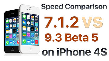 iPhone 4S iOS 7.1.2 vs iOS 9.3 Beta 5 / Public Beta 5 Build #13E5225a Speed Comparison