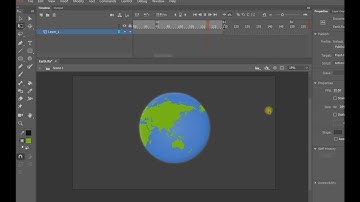 Simple Earth Rotation In Adobe Animate and  Flash