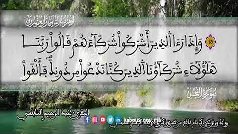 الثمن 4  من الحزب 28 رواية ورش عن نافع من المصحف المثمن بصوت القارئ عبد الرحيم النابلسي