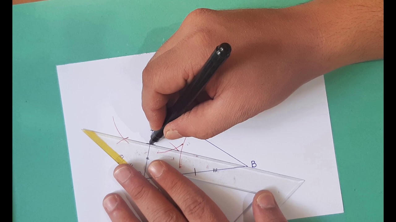 Construire le centre de gravité d'un triangle