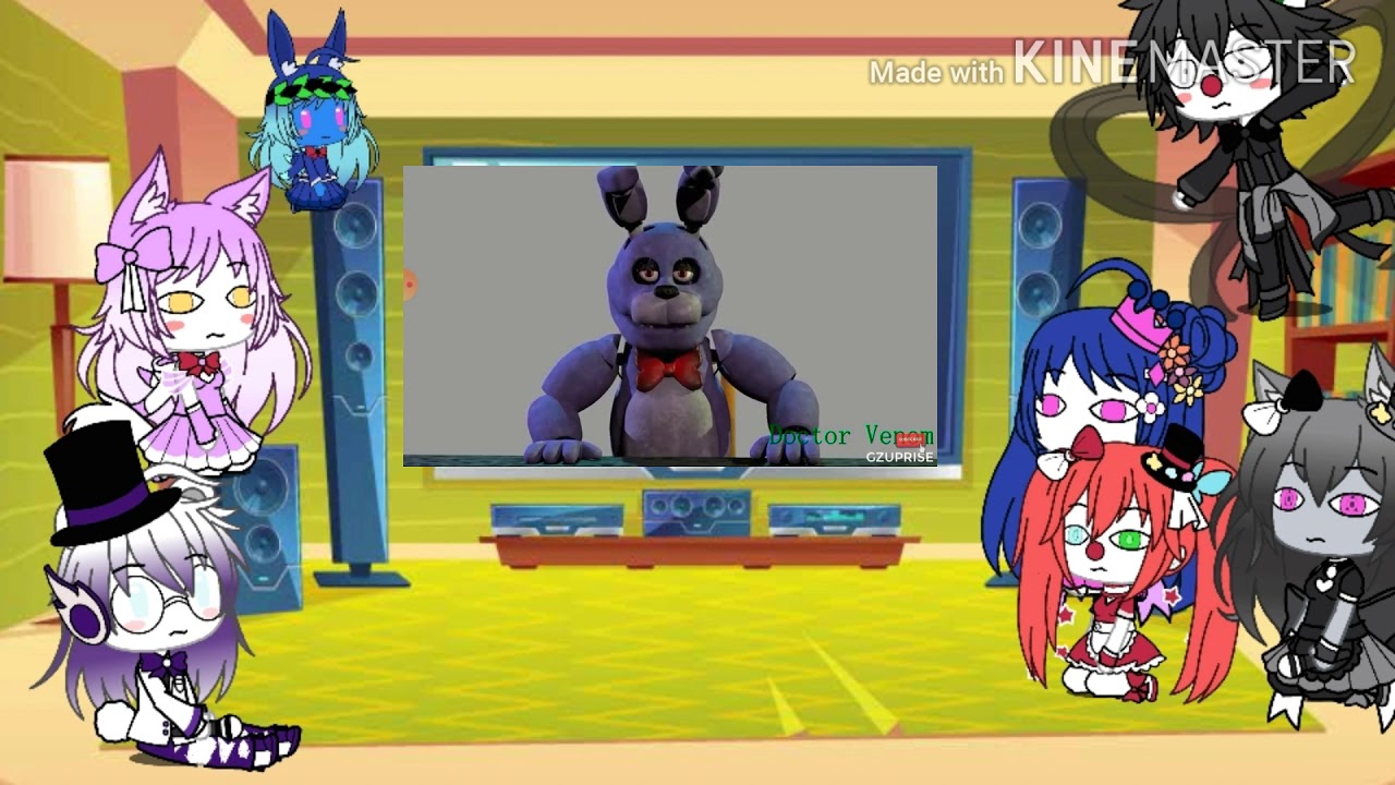 Fnaf Sl +wolfy reacts to every Fnaf character in a nutshell.( part 13)