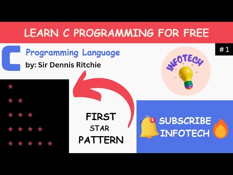 how to print the STAR pattern in c programming langauge|स्टार पैटर्न को बनाना सिखे सी भाषा में