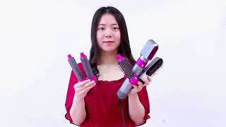 5 in 1 Hair Styler Comb Straightener Dryer Curler Iron Roller Set screenshot 5