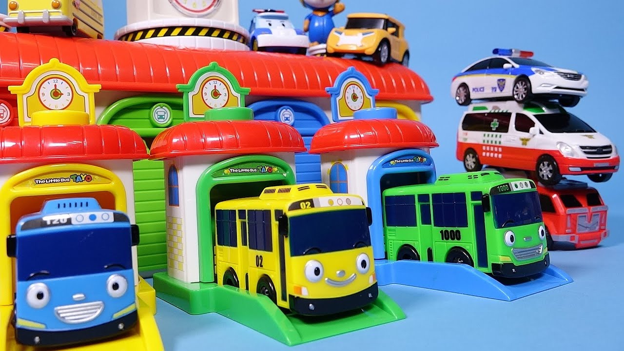  Tayo  bus Shooting car  Poli  TOBOT car  toys     YouTube
